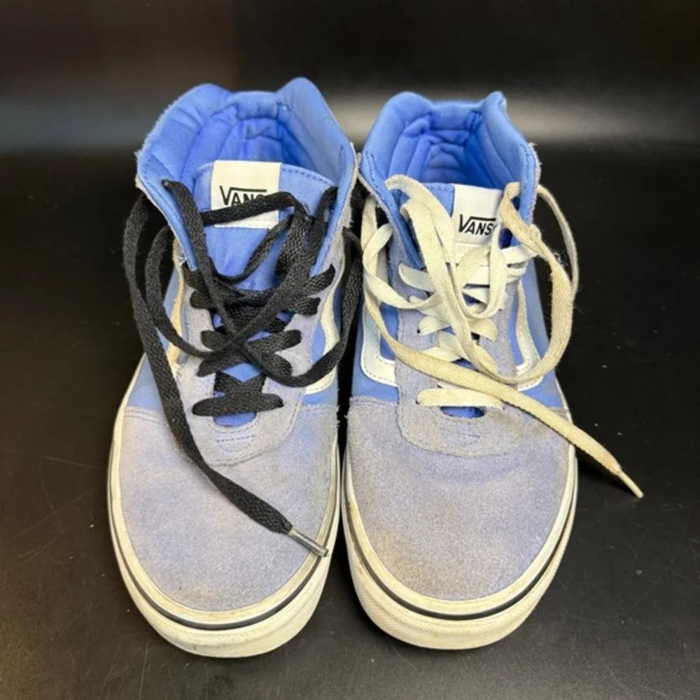 Vans Ward Hi 500714 Blue Suede Canvas Skate Shoes Womens Size‎ 8